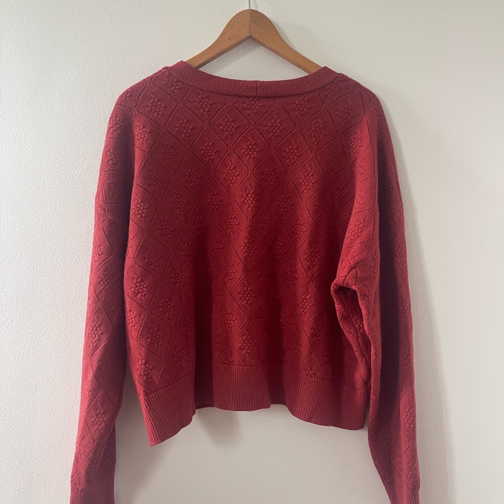 Women’s XXL Red Cardigan - Picture 2 of 5